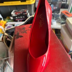 Pleaser Seduce-420V Red Patent Stiletto Heels Pumps Women's Size 9 New in Box